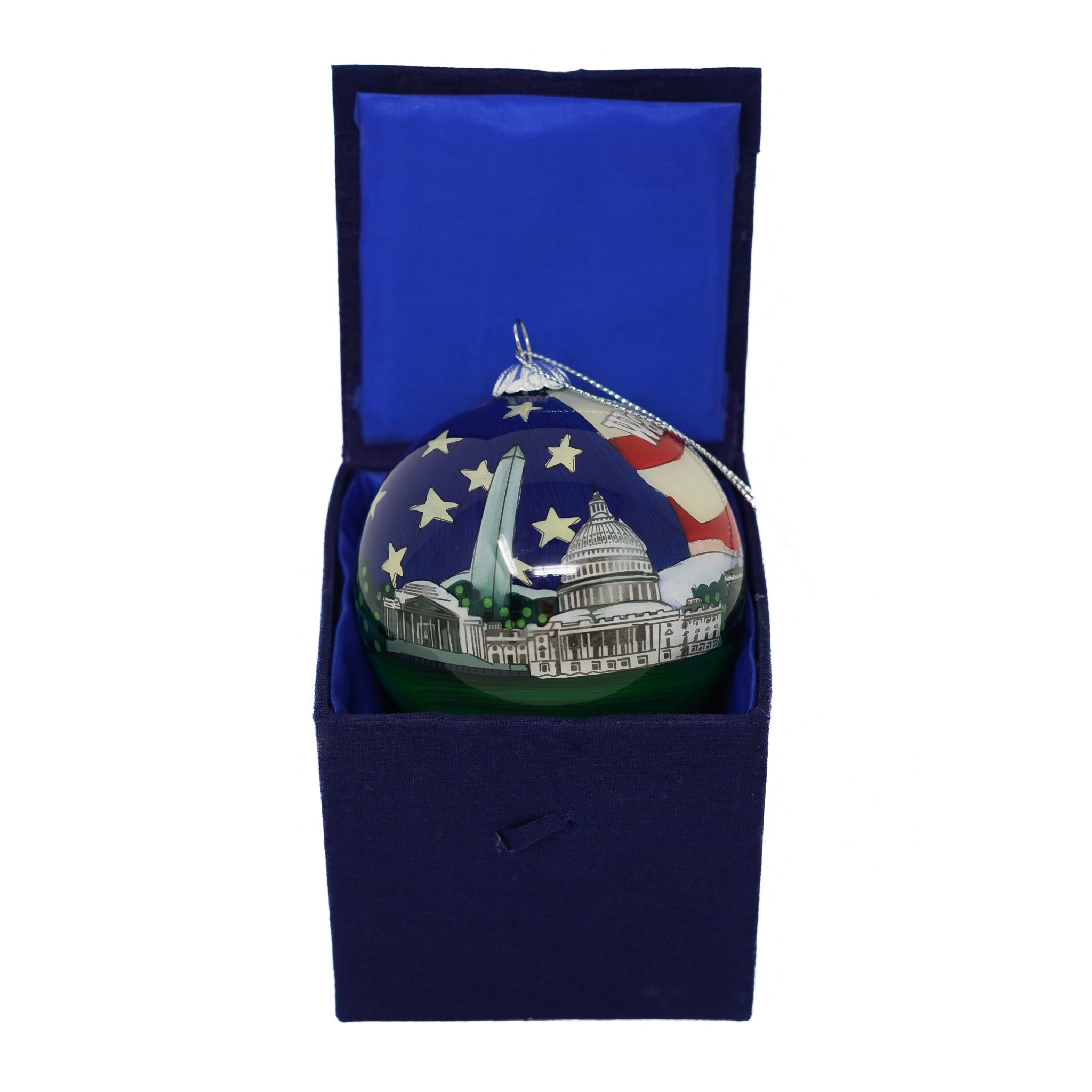 Washington DC Glass Christmas Ornaments