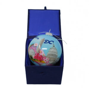 Washington DC Glass Christmas Ornaments