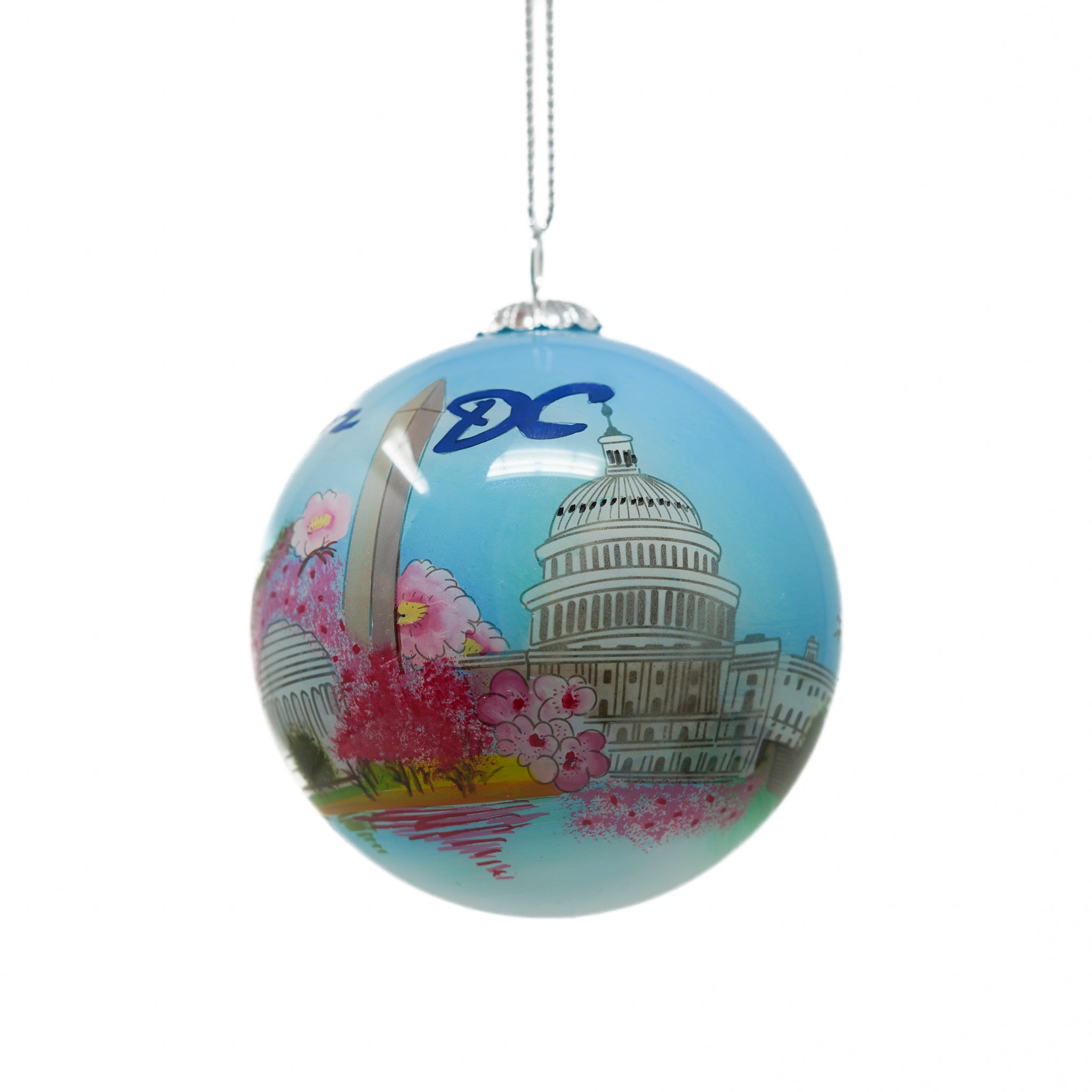 Washington DC Glass Christmas Ornaments