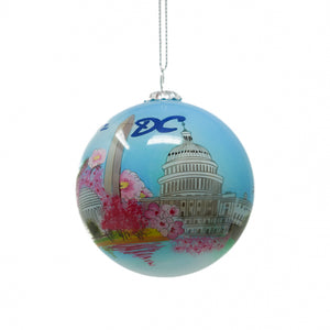 Washington DC Glass Christmas Ornaments