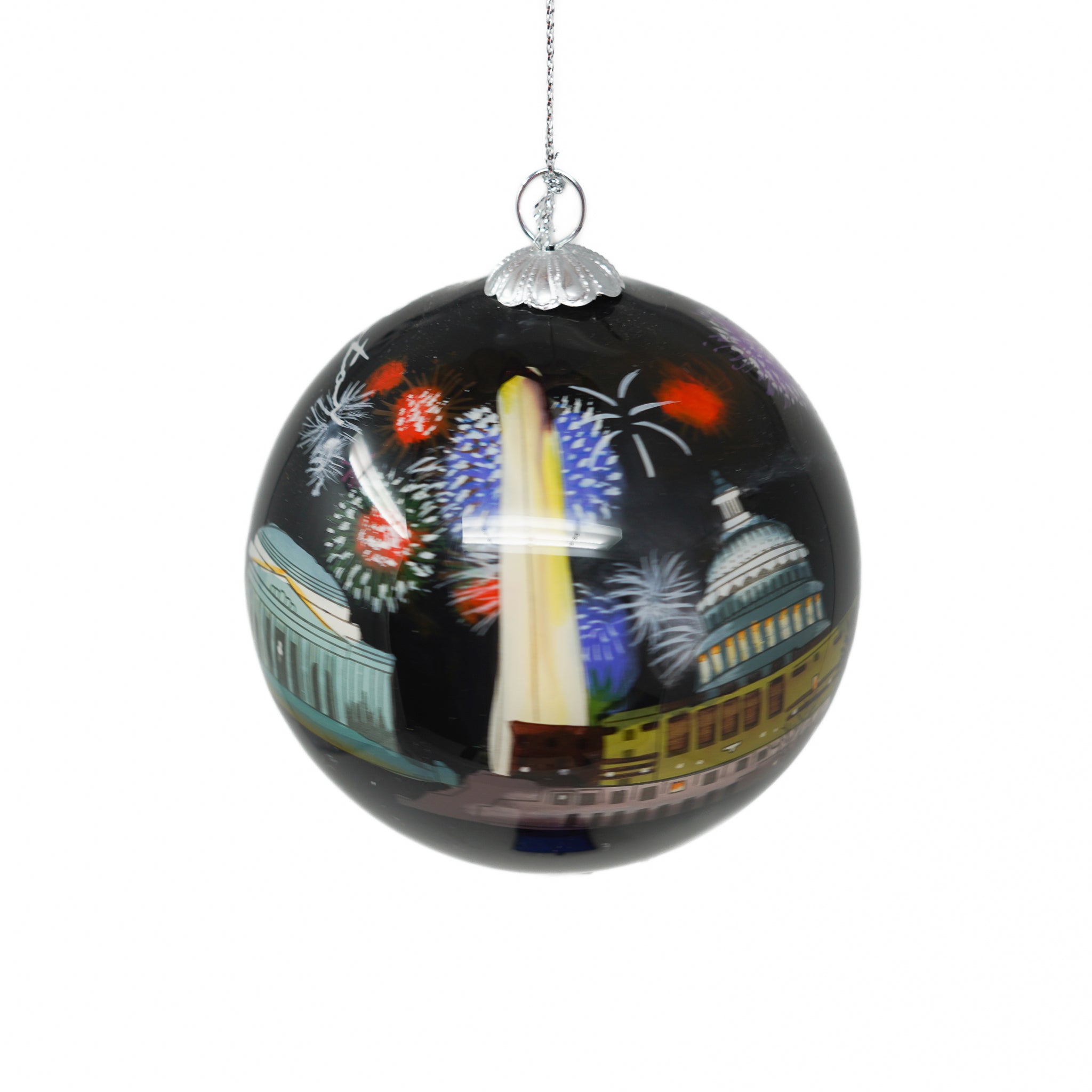 Washington DC Glass Christmas Ornaments