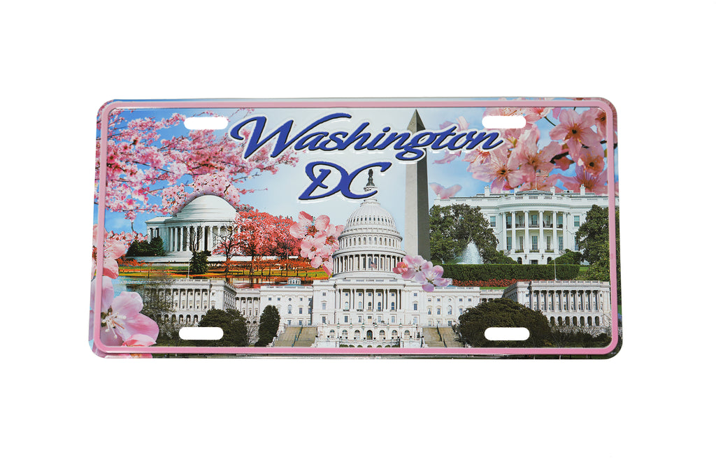 DC Cherry Blossoms Souvenir License Plate