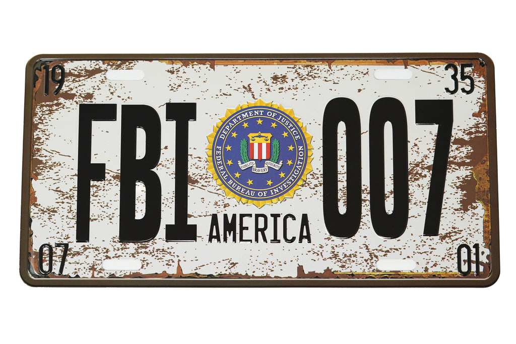 FBI Washington DC License Plate