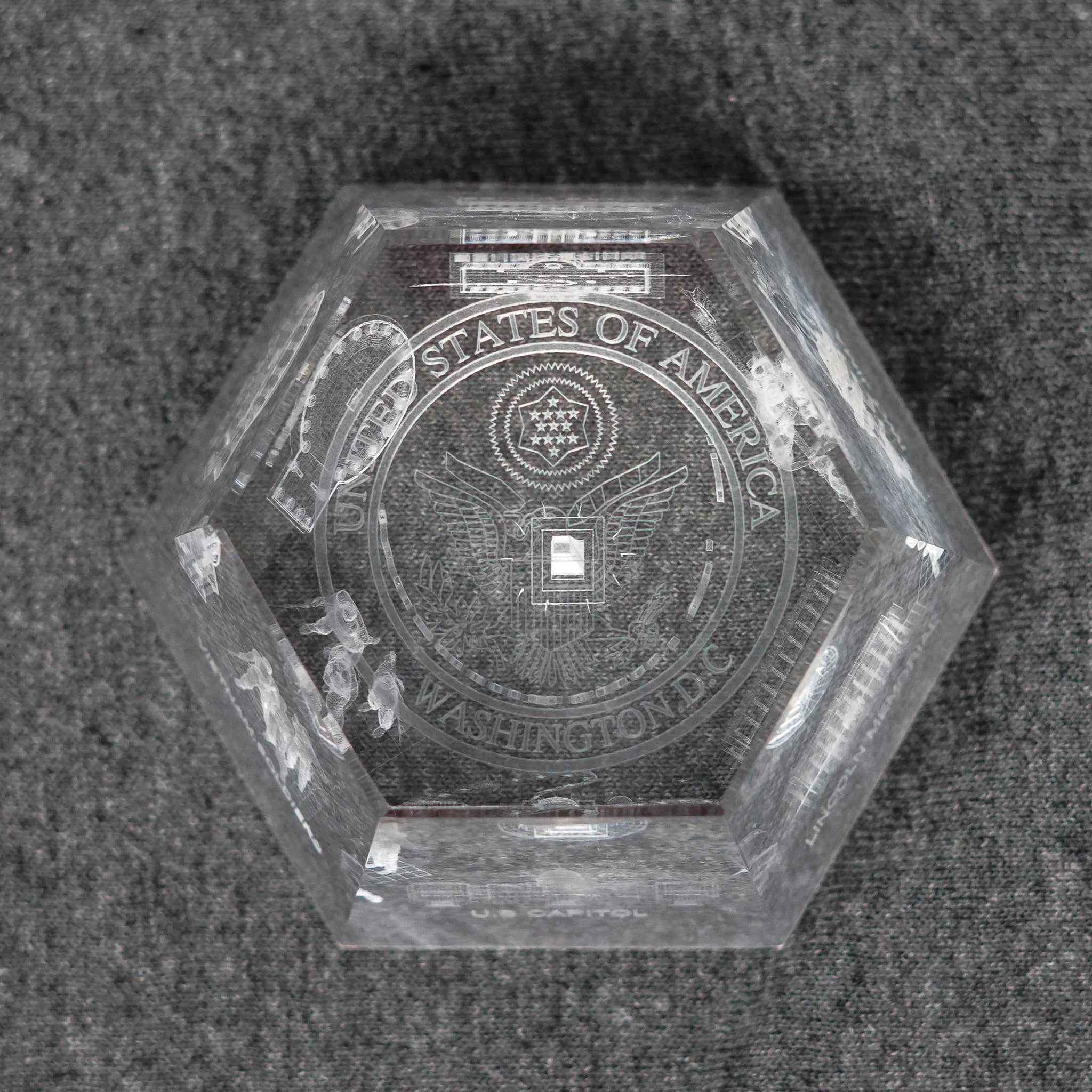 Washington DC Pentagon Shaped Crystal (3 Styles)