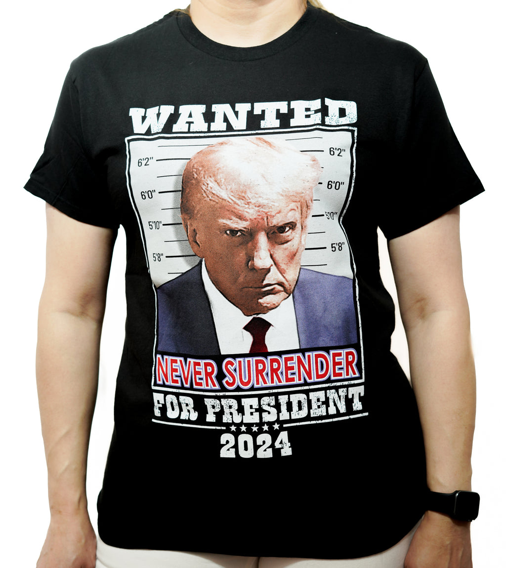 Trump Mug Shot Wanted for President 2024 T-Shirt