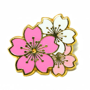 Cherry Blossom Flower Lapel Pins (Multiple Styles)