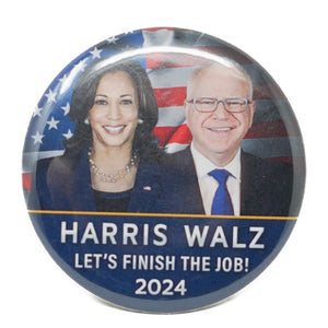Harris Walz 2024 Campaign Buttons (Multiple Styles)