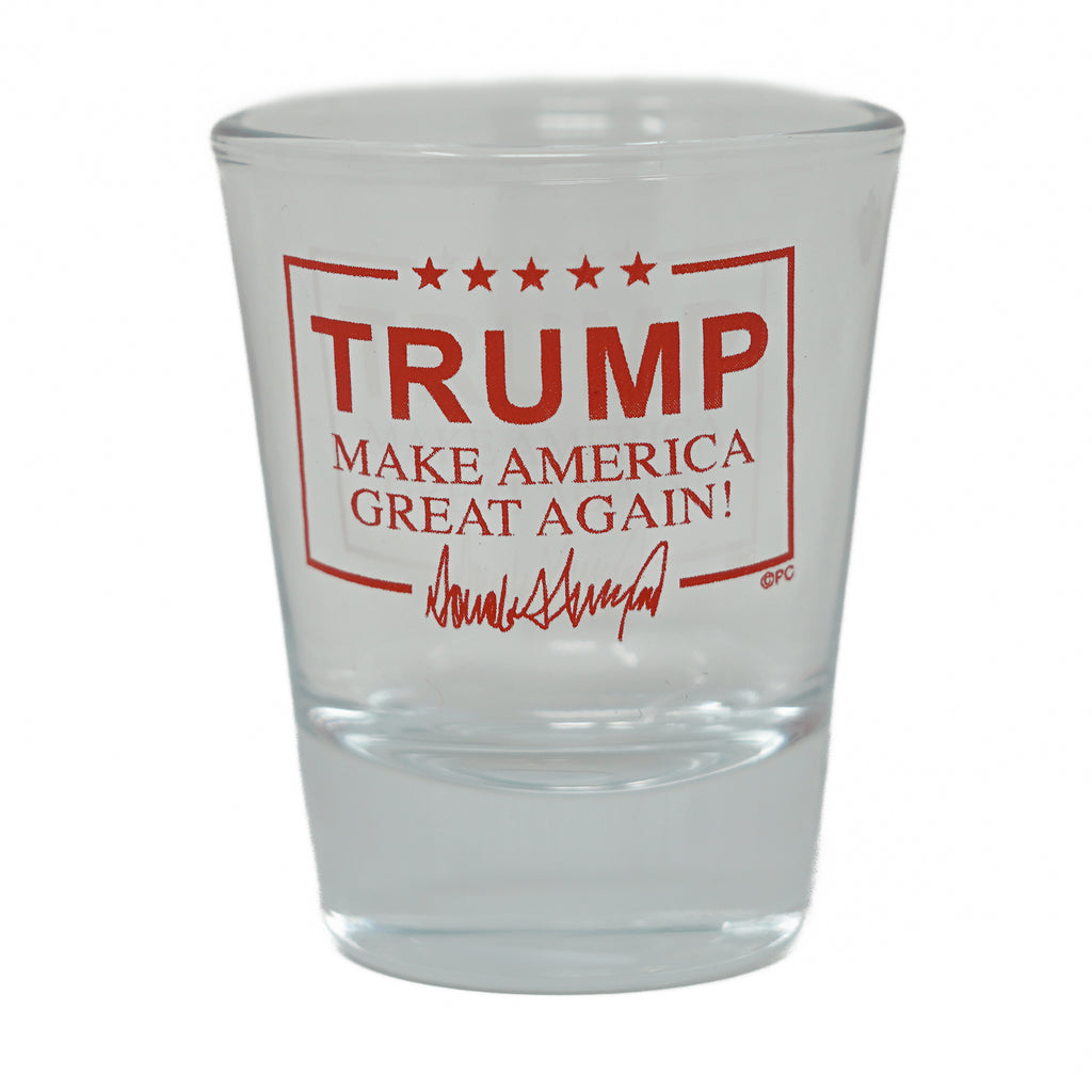 Trump MAGA Clear Shot Glass