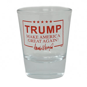 Trump MAGA Clear Shot Glass