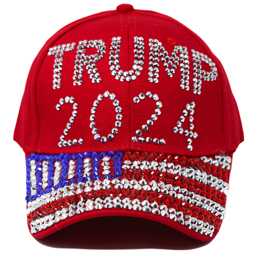 TRUMP Bedazzled Denim Cap