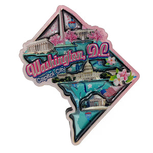 Washington DC Shaped 3D Magnet