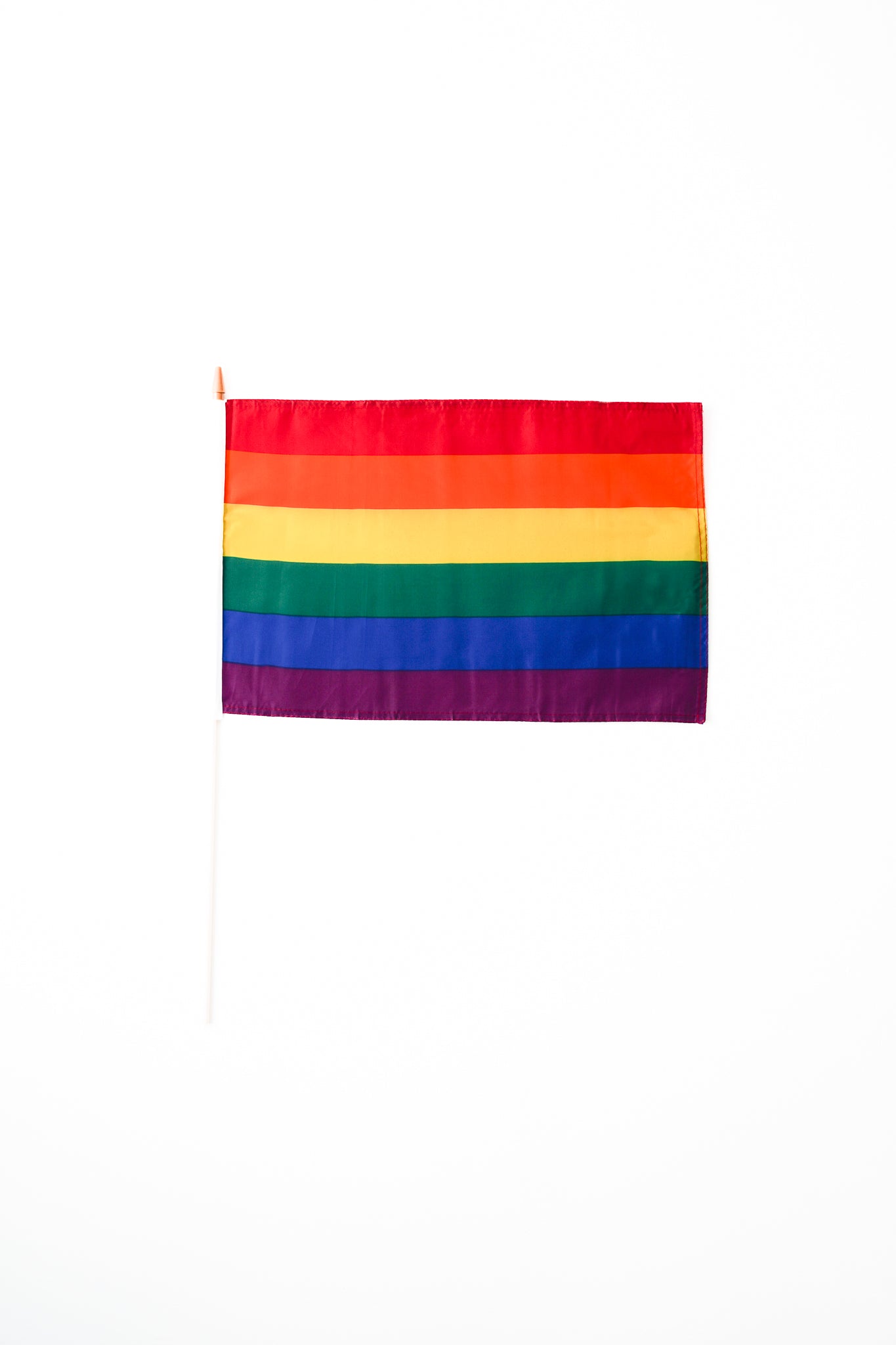 Rainbow Pride Stick Flag (12 in x 18 in)