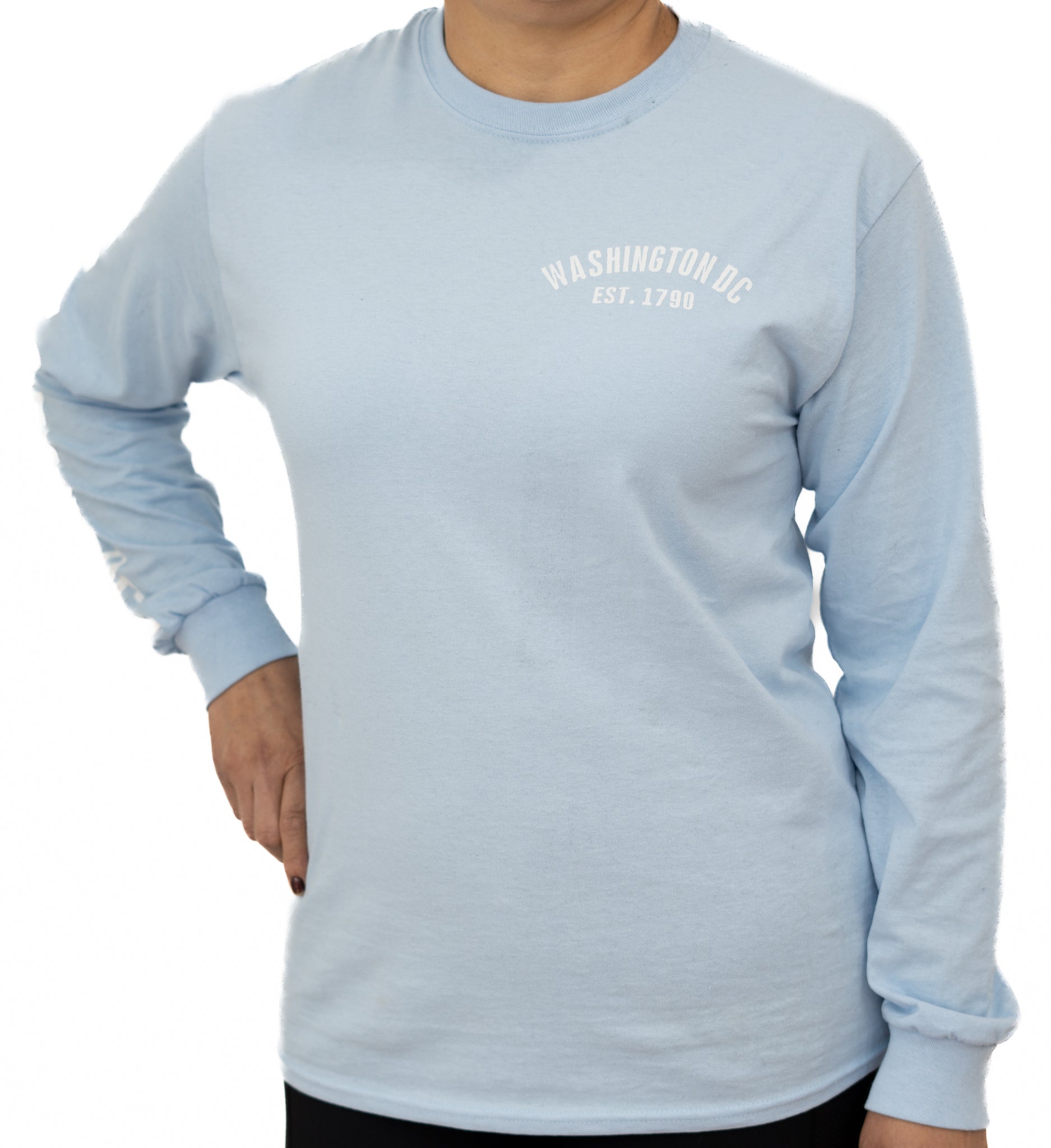 Authentic Washington DC Long Sleeve T-Shirt (Multiple Colors)