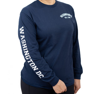 Authentic Washington DC Long Sleeve T-Shirt (Multiple Colors)