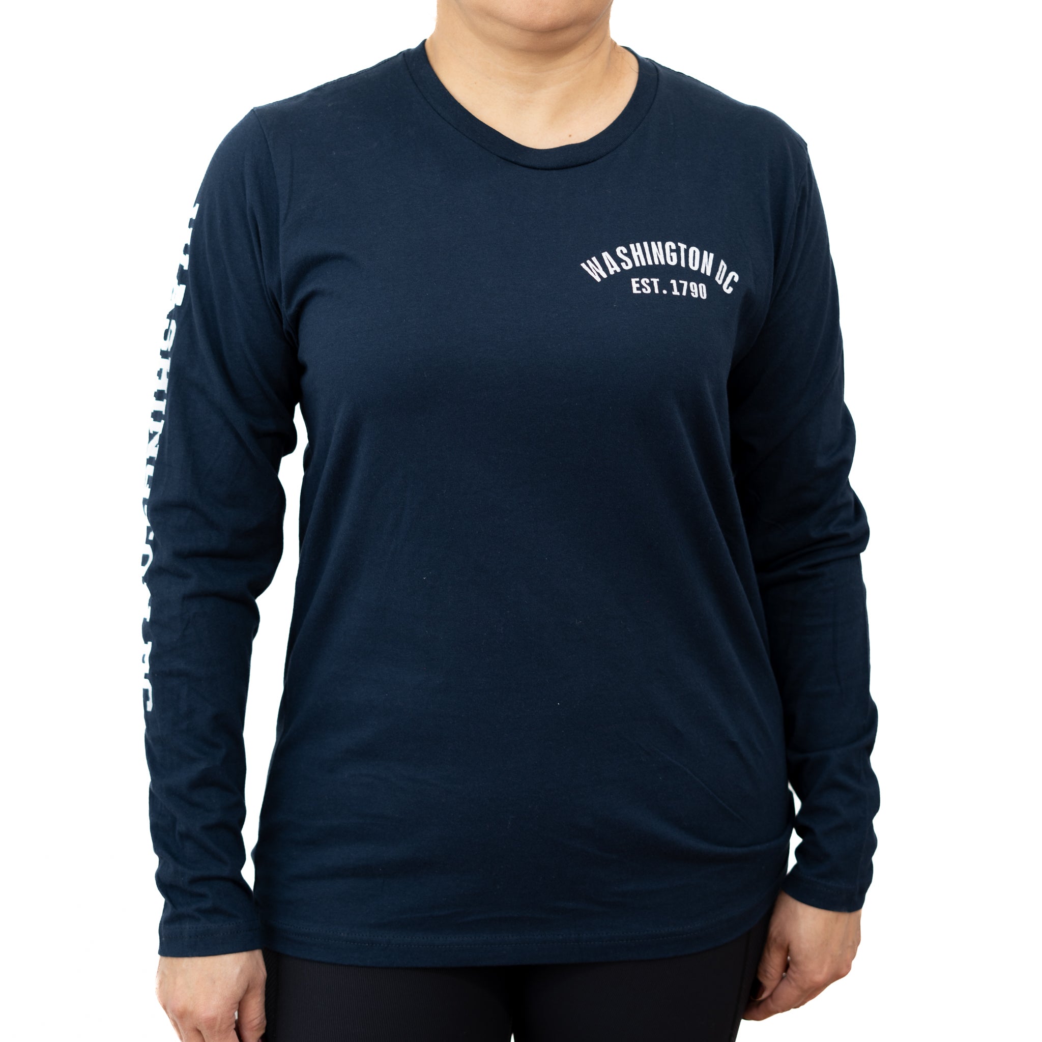 Authentic Washington DC Long Sleeve T-Shirt (Multiple Colors)
