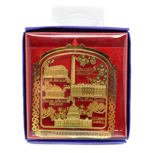 D.C. Monuments Gold Laminated Ornament