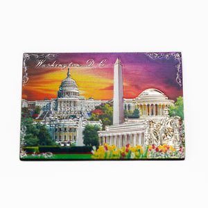 Washington D.C. Monuments Sunset Magnet