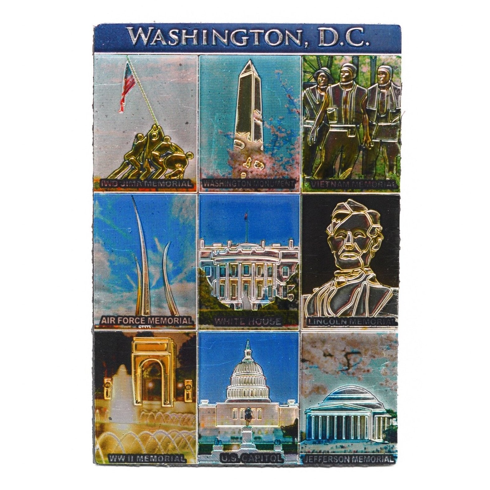 Collage of Washington D.C. Monuments Magnet