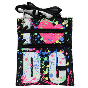 I Love DC Paint Splatter Crossbody Bag