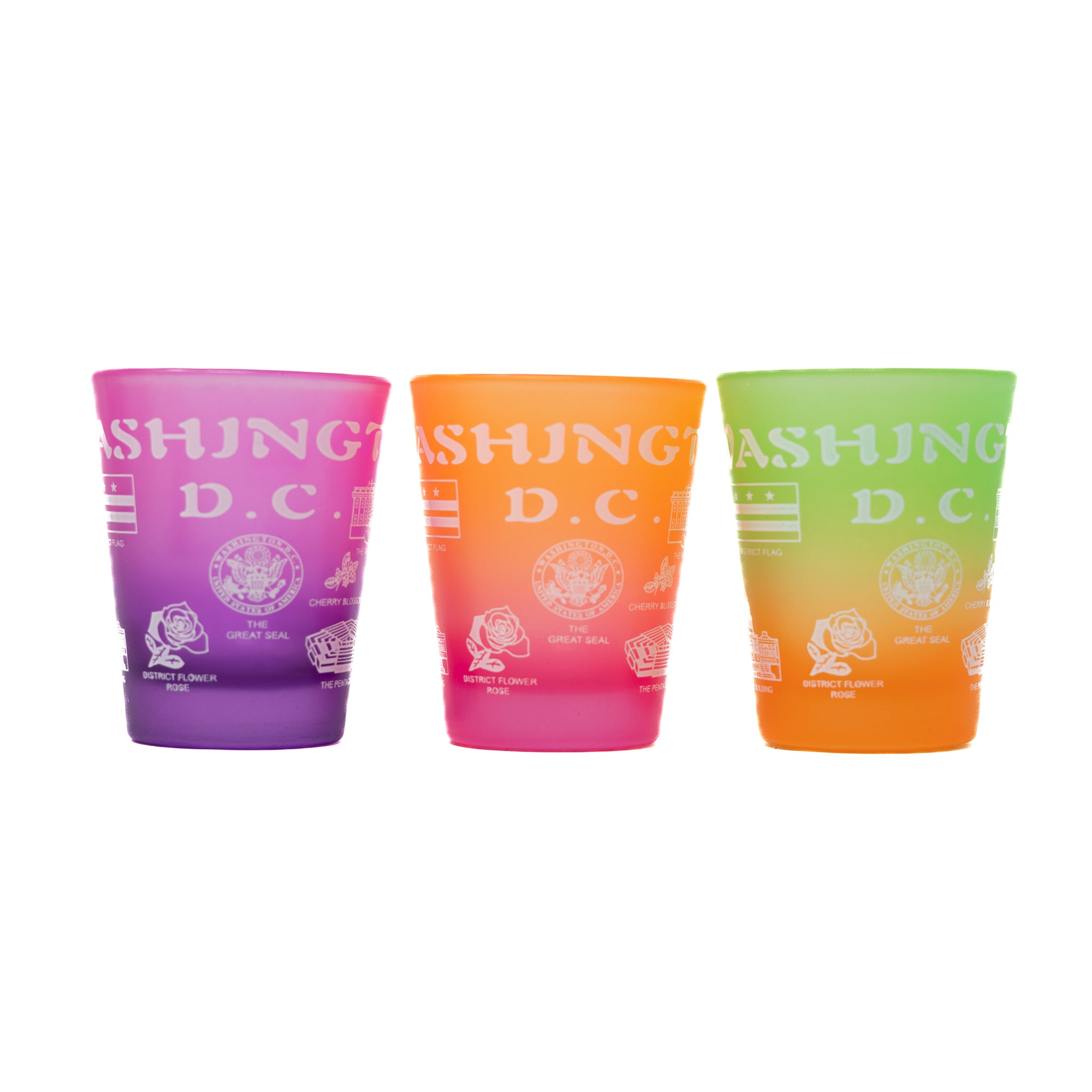 Ombre Washington DC Souvenir Shot Glass (3 Colors)