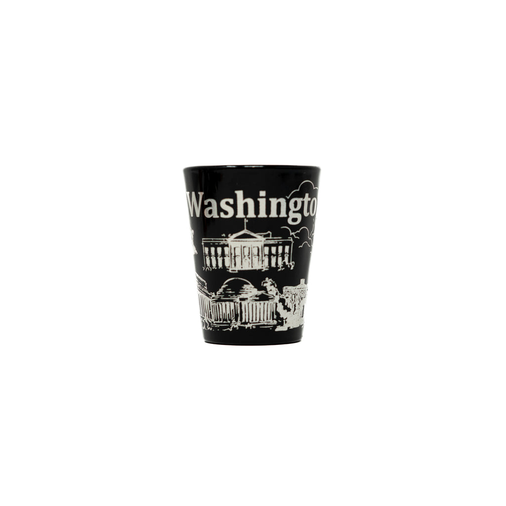 Washington DC 'Black and White' Shot Glass