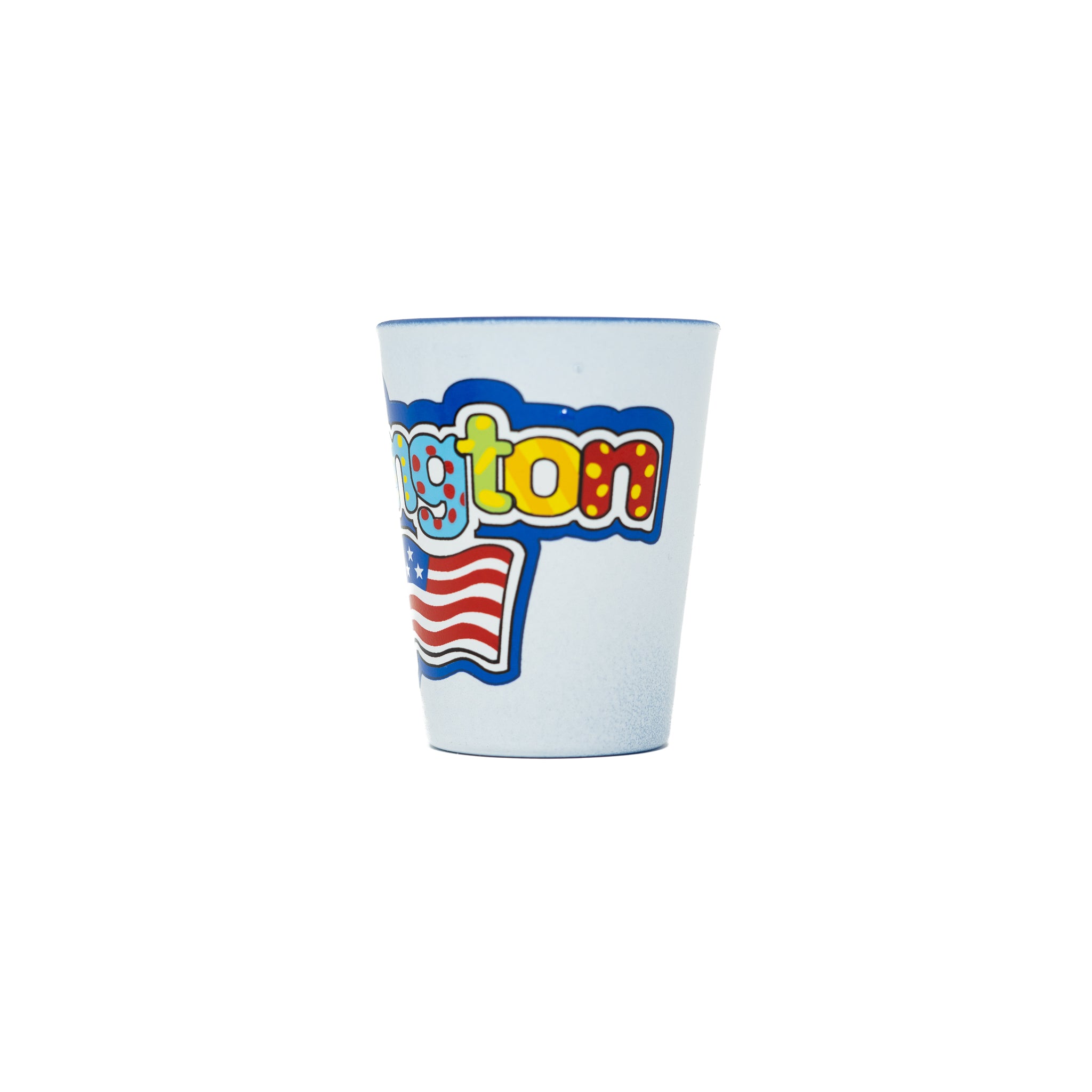 Washington DC Bubble Text Shot Glass