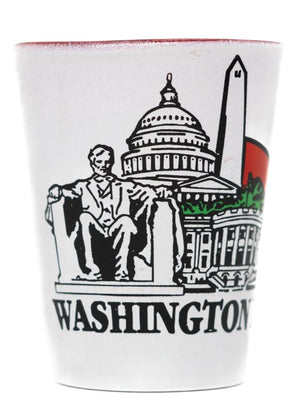 White Washington DC Shot Glass