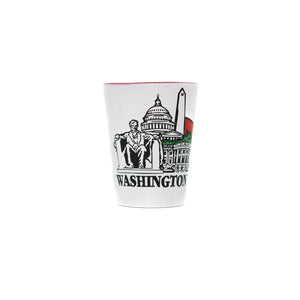 White Washington DC Shot Glass