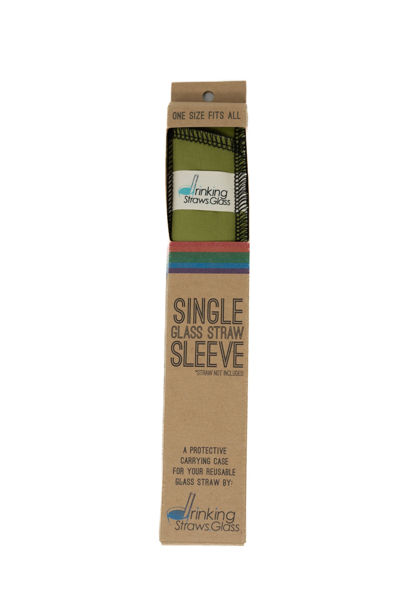 Single Glass Straw Sleeve (Multiple colors)