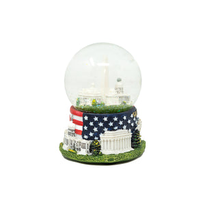 Washington DC Landmark w/ American Flag Snow Globe (2 Sizes)