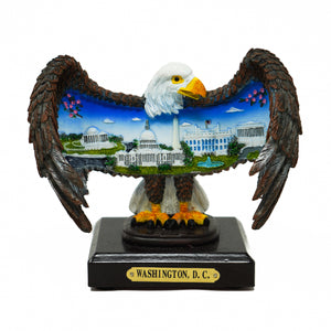 Eagle Statue with Washington DC Painting