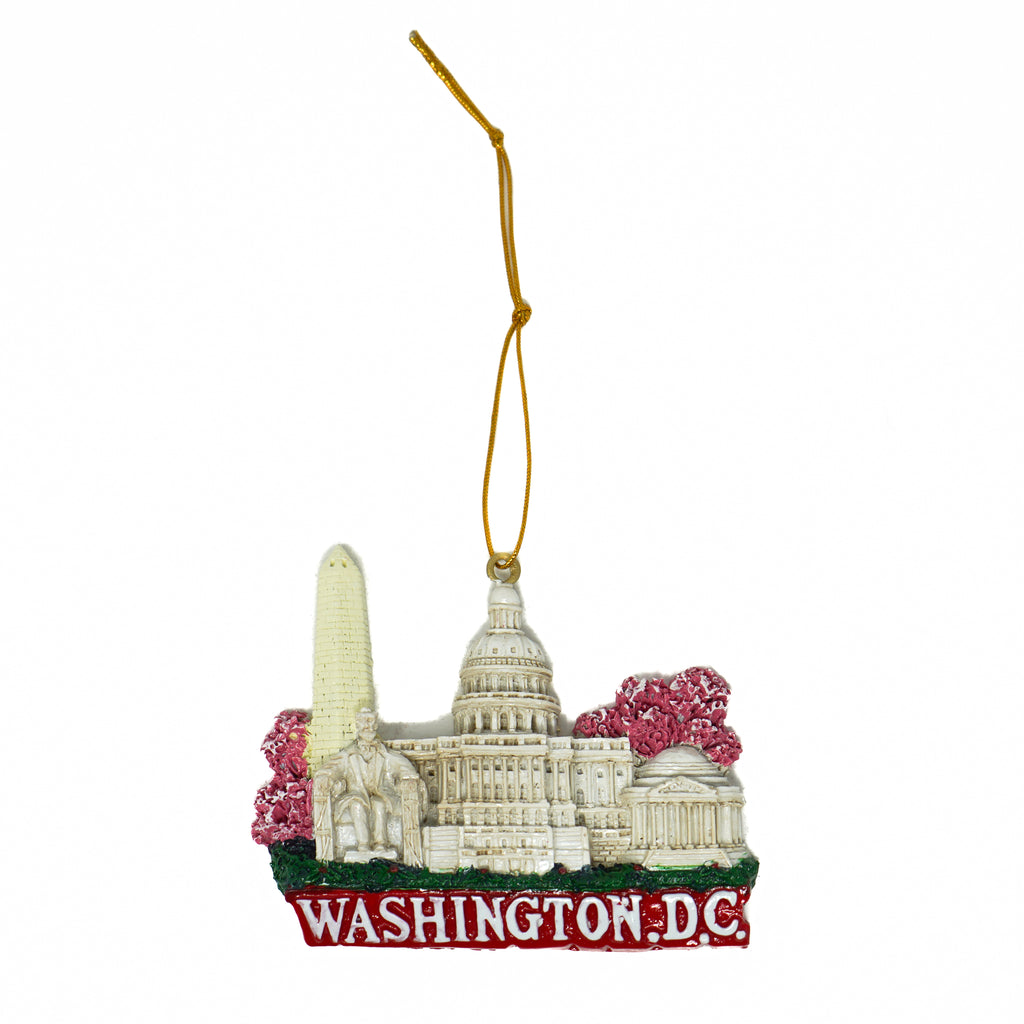 Ceramic DC Landmarks with Cherry Blossoms Ornament