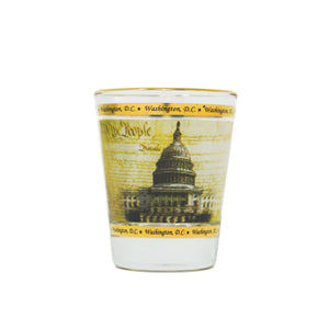 Golden Washington DC Shot Glass