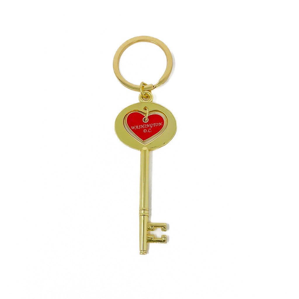 Key with Heart Keychain
