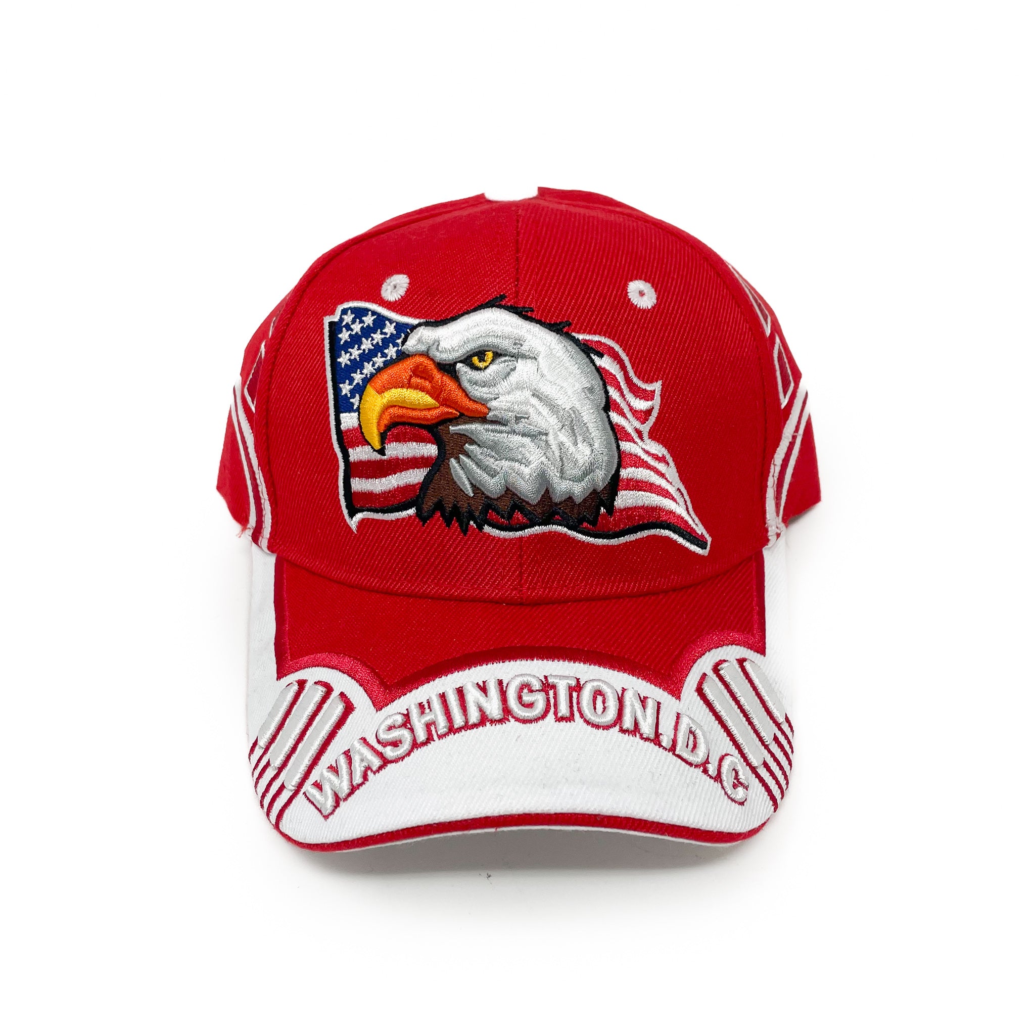 Eagle with American Flag Baseball Cap (3 Colors)