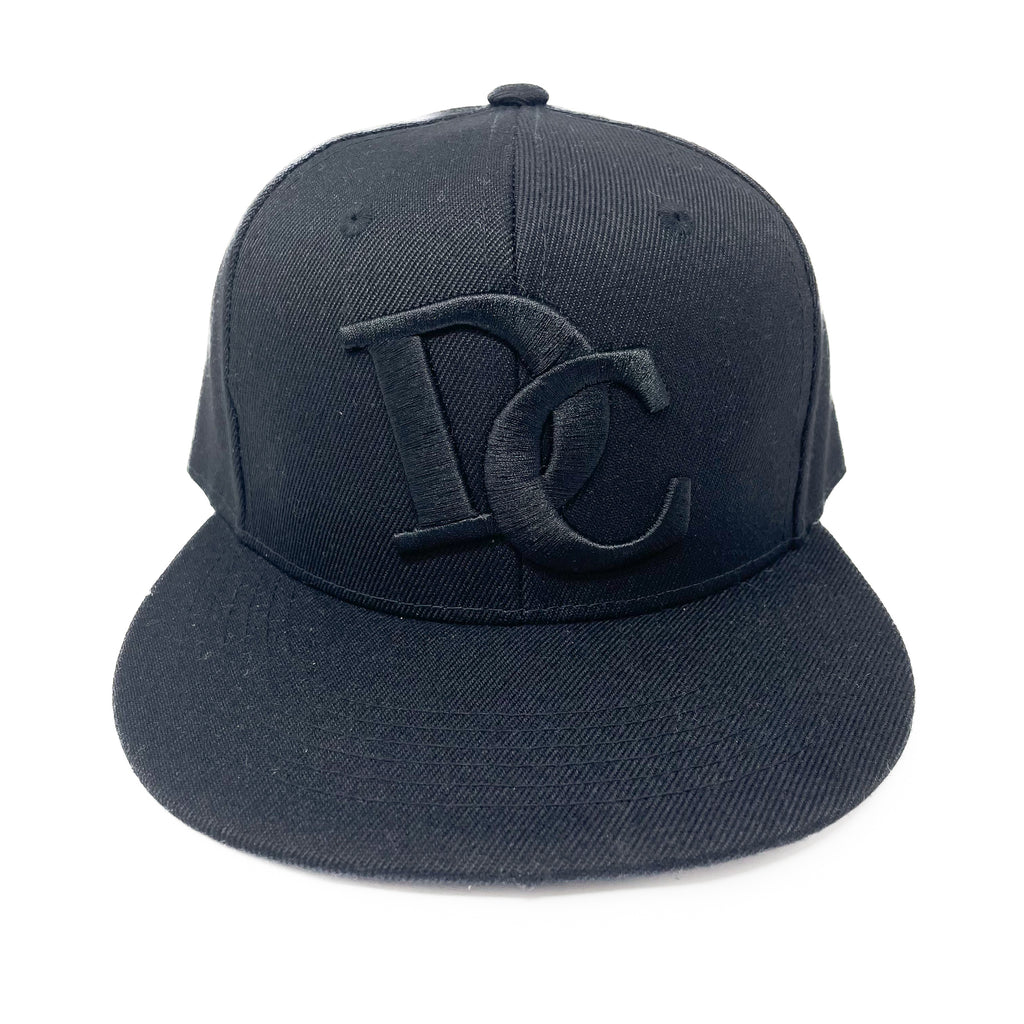 All Black DC Snapback Hat