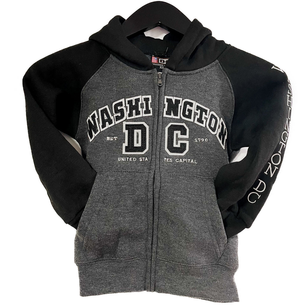 Kid’s Washington DC Zip-Up Sweatshirt (Multiple Colors)