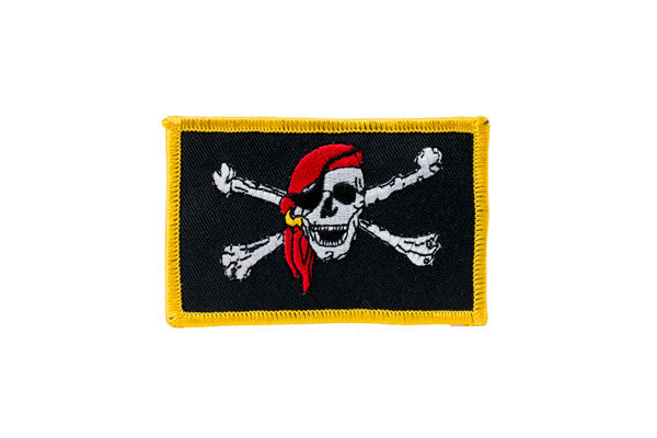 Red Scarf Pirate Embroidered Patch