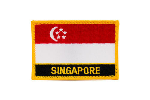 Singapore Flag Embroidered Patch