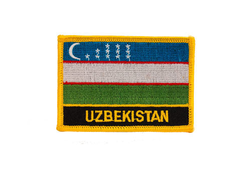 Uzbekistan Flag Embroidered Patch
