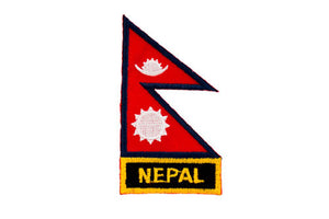 Nepal Flag Embroidered Patch