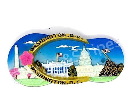 Washington DC Flip Flop Ceramic Magnet