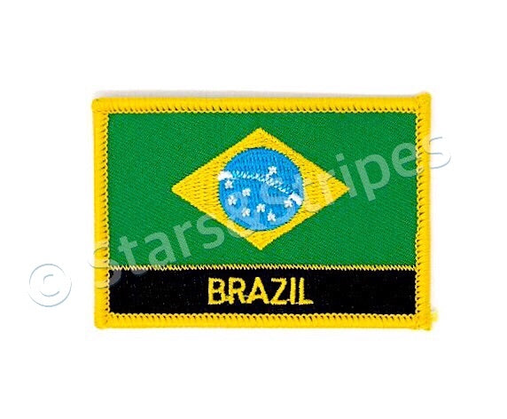 Brazil Flag Iron-on Patch Brazil Flag Patches Flag Iron-on 