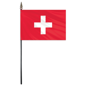 Switzerland Flag - 4x6in Stick Flag