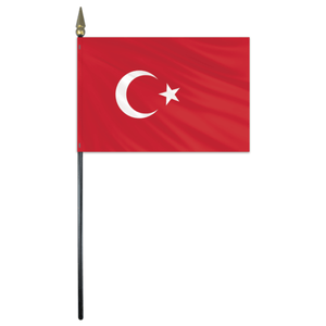 Turkey (Türkiye) Stick Flag (4 x 6 in)