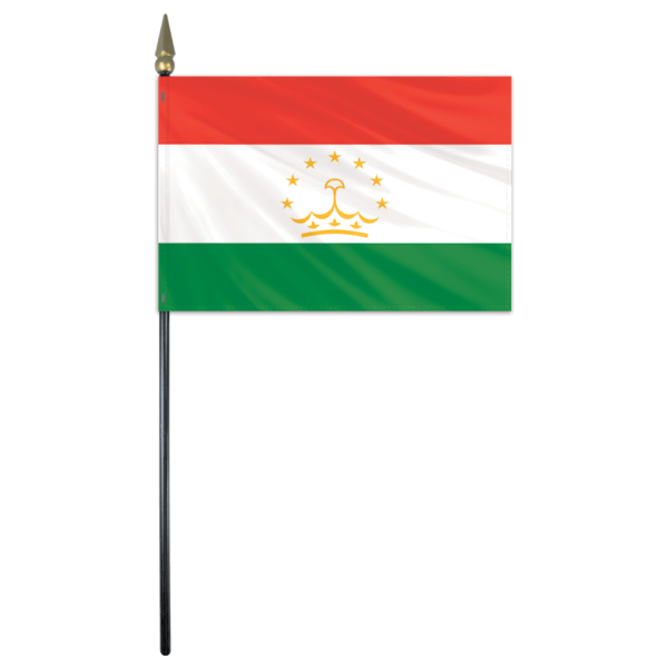 Tajikistan Flag - 4x6in Stick Flag