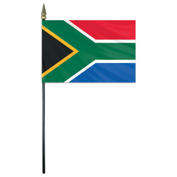 South Africa Flag - 4x6in Stick Flag