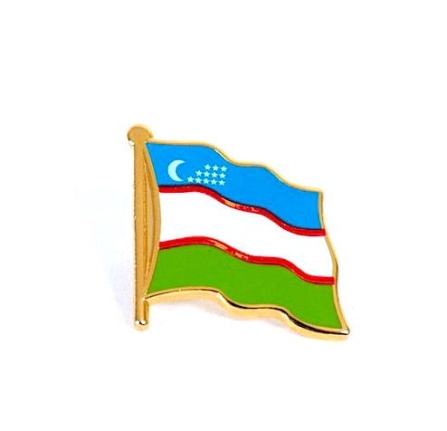 Uzbekistan Flag Lapel Pin