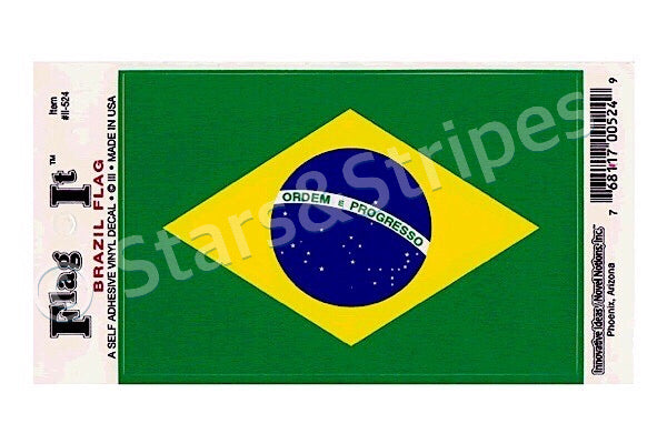 Brazil Flag Decal Sticker