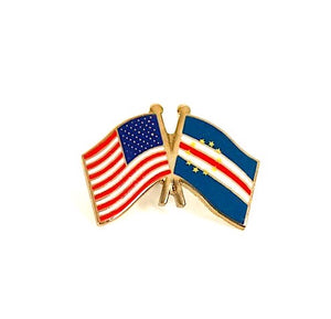 Cape Verde & USA Friendship Flags Lapel Pin